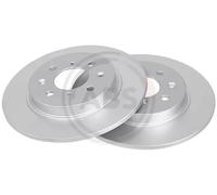 2x Disco de freno macizo 18049 A.B.S. para HONDA JAZZ III INSIGHT