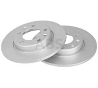 2x Disco de freno macizo 18443 A.B.S. para PEUGEOT 308 II