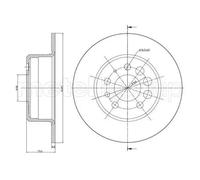 2x Disco de freno macizo 23-0074 METELLI para VOLVO 240 260 240 Kombi 740 760