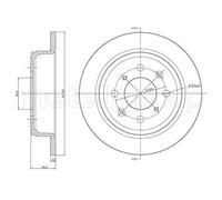 2x Disco de freno macizo 23-0267 METELLI para ROVER HONDA LOTUS MG