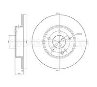 2x Disco de freno macizo 23-0313C METELLI para MERCEDES-BENZ CLASE C