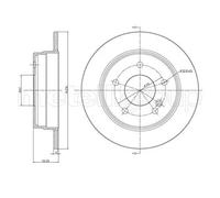 2x Disco de freno macizo 23-0315C METELLI para MERCEDES-BENZ CLASE C