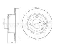 2x Disco de freno macizo 23-0319 METELLI para CITROËN XANTIA XANTIA Break