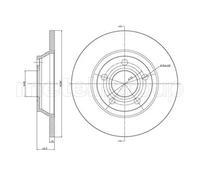 Disco De Freno Metelli 23-0392C para Audi Eje Delantero