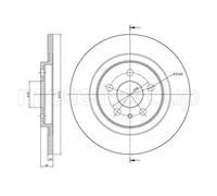 2x Disco de freno macizo 23-0554C METELLI para CITROËN PEUGEOT LANCIA FIAT