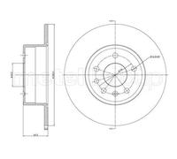 2x Disco de freno macizo 23-0607C METELLI para SAAB OPEL