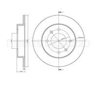 2x Disco de freno macizo 23-0713 METELLI para HYUNDAI LANTRA I LANTRA II COUPE I