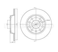 2x Disco de freno macizo 23-0749C METELLI para AUDI VW SEAT