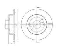 2x Disco de freno macizo 23-0791 METELLI para DAIHATSU CUORE VI TREVIS CUORE VII