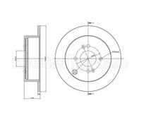 2x Disco de freno macizo 23-0931C METELLI para HYUNDAI KIA