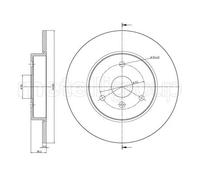Disco De Freno Metelli 23-0943C para Smart Eje Delantero