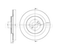 2x Disco de Freno Ø278mm Trasero Completo para Toyota Yaris 1.5 Hybrid 1.0 /