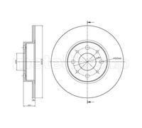 2x Disco de freno macizo 23-0987C METELLI para ALFA ROMEO MITO