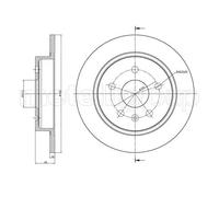 2x Disco de freno macizo 23-1008C METELLI para SAAB OPEL CHEVROLET