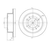 2x Disco de freno macizo 23-1034C METELLI para SSANGYONG DAEWOO