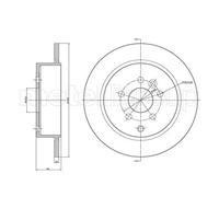 2x Disco de freno macizo 23-1052C METELLI para LAND ROVER FREELANDER 2