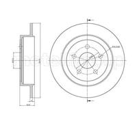 2x Disco de freno macizo 23-1107C METELLI para CHRYSLER DODGE PLYMOUTH