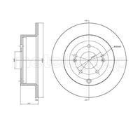 2x Disco de freno macizo 23-1143C METELLI para HYUNDAI SANTA FÉ II