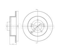 2x Disco de freno macizo 23-1193C METELLI para KIA CARENS III Monospace