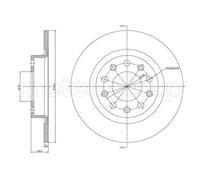 Disco De Freno Metelli 23-1255C para Alfa Romeo Eje Trasero