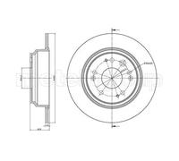 2x Disco de freno macizo 23-1352C METELLI para HONDA ACCORD VII Tourer