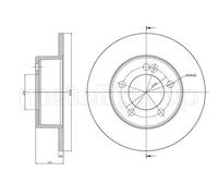 Disco De Freno Metelli 23-1386C para Nissan Opel Renault Trucks Eje Trasero