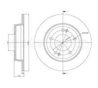 Disco De Freno Metelli 23-1440C para Hyundai Kia Eje Trasero