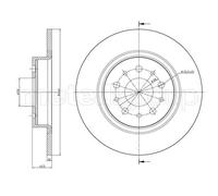 Disco De Freno Metelli 23-1506C para Fiat Eje Trasero