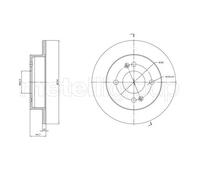 2x Disco de freno macizo 23-1761C METELLI para HYUNDAI i10 II i10 III