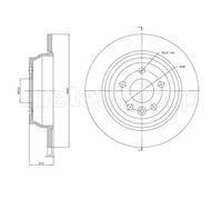 2x Disco de freno macizo 23-1779C METELLI para LAND ROVER FREELANDER 2