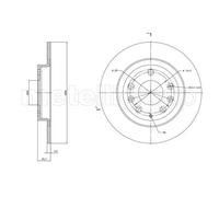 Disco De Freno Metelli 23-1831C para Mazda Eje Trasero