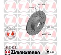 ZIMMERMANN 230.2352.52 Disco de freno