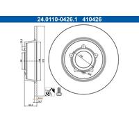 ATE Disco de freno 24.0110-0426.1 macizo para AUDI A3 (8P1) 2006-2012
