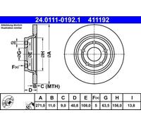 2x Disco de freno macizo 24.0111-0192.1 ATE para FORD FOCUS IV FOCUS IV Turnier