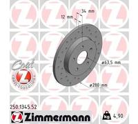 ZIMMERMANN 250.1345.52 Disco de freno