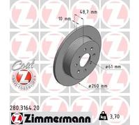 2x Disco de freno macizo 280.3164.20 ZIMMERMANN para HONDA MG