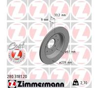 ZIMMERMANN 280.3181.20 Disco de freno