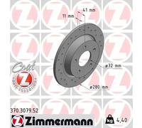 2x Disco de freno macizo 370.3079.52 ZIMMERMANN para MAZDA 5 3 3 Sedán