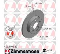 2x Disco de freno macizo 400.1406.20 ZIMMERMANN para MERCEDES-BENZ 124 Sedán