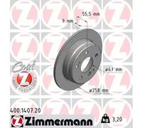 2x Disco de freno macizo 400.1407.20 ZIMMERMANN para MERCEDES-BENZ 190 124 Sedán