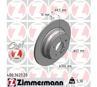 2x Disco de freno macizo 400.3621.20 ZIMMERMANN para MERCEDES-BENZ CLS CLASE E