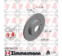 2x Disco de freno macizo 400.3641.20 ZIMMERMANN para MERCEDES-BENZ CLASE A