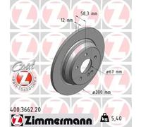 ZIMMERMANN 400.3662.20 Disco de freno