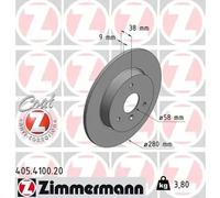 ZIMMERMANN Discos De Freno Delanteros Para Smart Cabrio 450 Fortwo 452