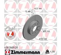 ZIMMERMANN 430.2609.20 Disco de freno
