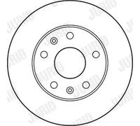 2x Disco de freno macizo 562153JC JURID para LAND ROVER FREELANDER I