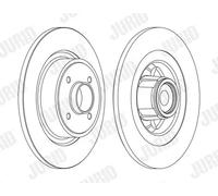 2x Disco de freno macizo 562377J-1 JURID para RENAULT GRAND SCÉNIC II