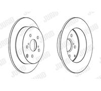 2x Disco de freno macizo 562415JC JURID para TOYOTA COROLLA COROLLA Sedán