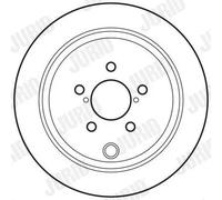 2x Disco de freno macizo 562660JC JURID para SUBARU TOYOTA