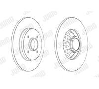 2x Disco de freno macizo 562937JC-1 JURID para PEUGEOT 3008 I Monospace